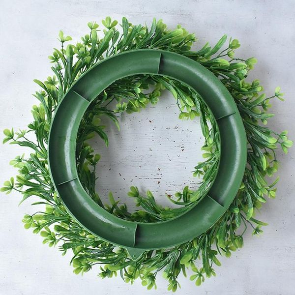 

decorative flowers & wreaths artificial green leaf wreath - 42cm simulation clover outdoor front door wall window decoration