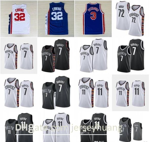 

spread-love 72 biggie basketball jersey julius 32 erving drazen 3 petrovic bed stuy 11 irving kevin 7 durant city shirt news, Black;red