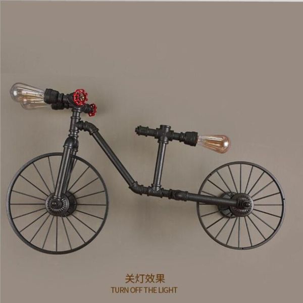 

wall lamp iron bike industrial lamps led light strange creative vintage