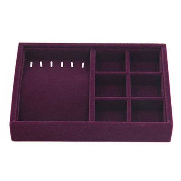 

jewelry pouches, bags bracelet storage box display accessories pendant earring tray organiser holder showcase ring home purple velvet neckla, Pink;blue