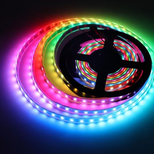 

strips 5m ws2813 dc5v led strip smd smart pixel individually ws2812b updated black/white pcb light tape 30/60 leds/m jq
