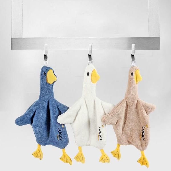 

towel 28x43cm long-staple cotton cartoon duck child hanging hand home cleaning household wipe handkerchief