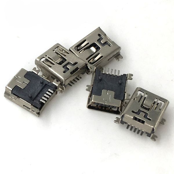 

mini usb jack female connector 5pin smt 180 degree used for digital products 100 pcs per lot