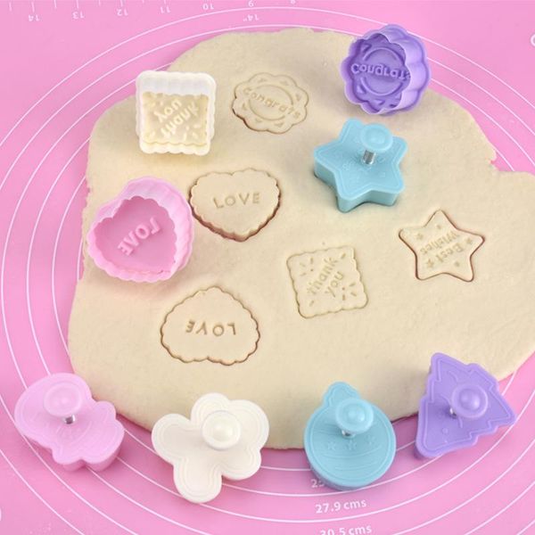 

baking moulds 4 pce fondant cookies embossing mold spring press cake cartoon multi-series holiday cookie stamp cutter kitchen accessories