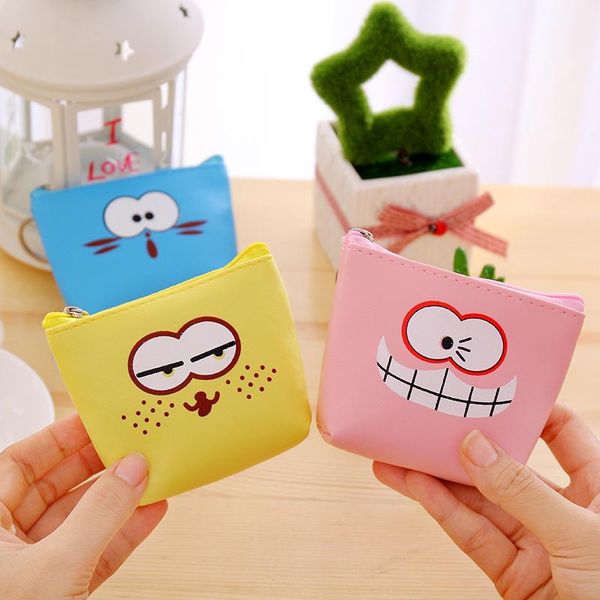 

coin purses korean cute purse 2021 girls bags children small kawaii wallet women pouch gift for kids blue pink yellow key holder, Red;black