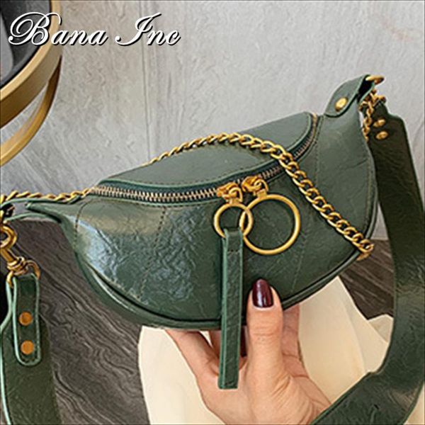 

waist bags women chain chest bag shoulder messenger fashion quality pu leather crossbody for lady travel handbags and purses