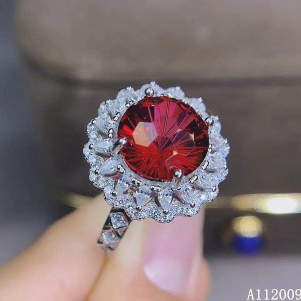 

cluster rings kjjeaxcmy fine jewelry 925 sterling silver inlaid natural red z ring female support test selling, Golden;silver