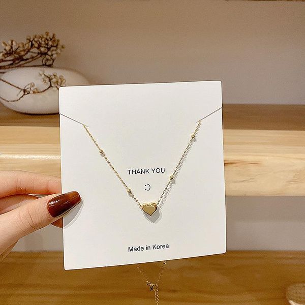 

japan and south korea light luxury necklace small fresh simple trend cute student love exquisite choker item essential gift chains, Silver