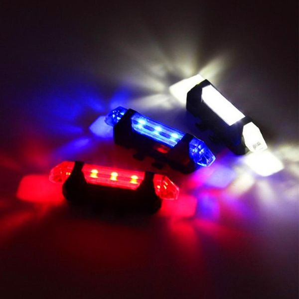 

bike lights waterproof 5 led mtb bicycle rear tail light red lamp 4 mode usb recharge accessories