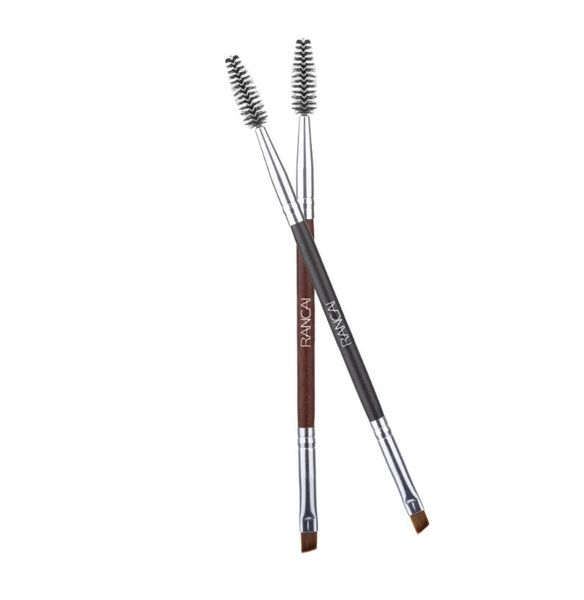 Pro Series Double End Brow Brush Brush Spoolie - наклонные щетки для прецизионных приложений и смешивание порошков для глаз, воска гелей веганские жестокости свободно