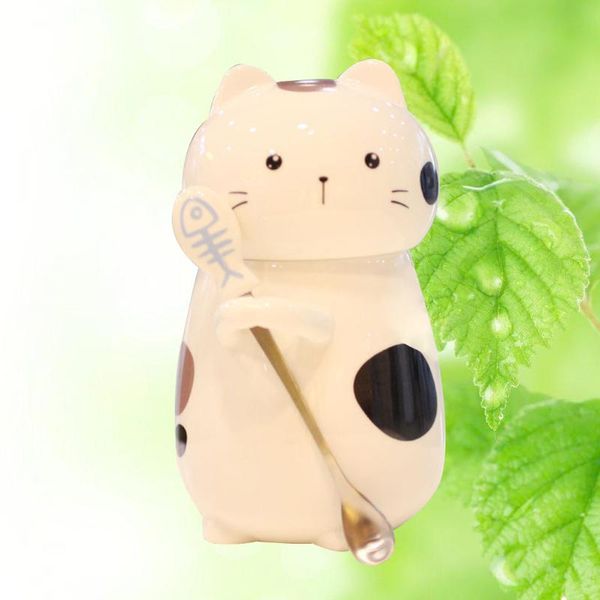 

mugs 3d cat mug funny ceramic coffee tea with stirring spoon and lid novelty birthday christmas thanks giving gift for lovers