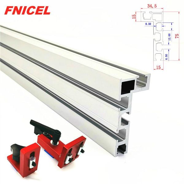 

professional hand tool sets 600mm/800mm aluminium profile fence 75mm height with t-tracks and sliding brackets miter gauge backer connector