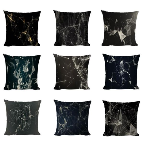 

funda cojin geometric marble pattern cushion cover 45x45 linen cotton furniture sofa car decoration throw pillowcase kussenhoes cushion/deco