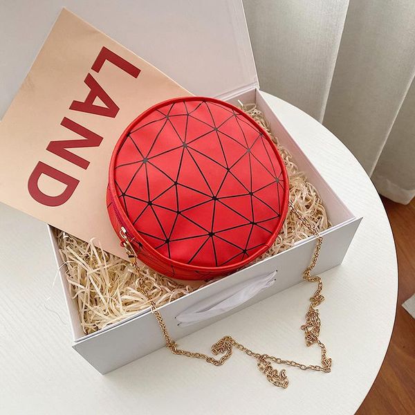 

duffel bags round small bag foreign trade wholesale 2021 korean version of product personality rhombic chain with inner mobile phone coi