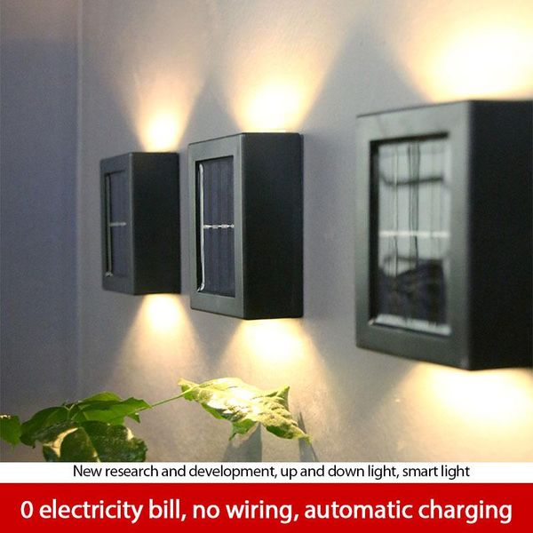 

outdoor waterproof solar light led wall garden courtyard household decorative warm light/color lamps