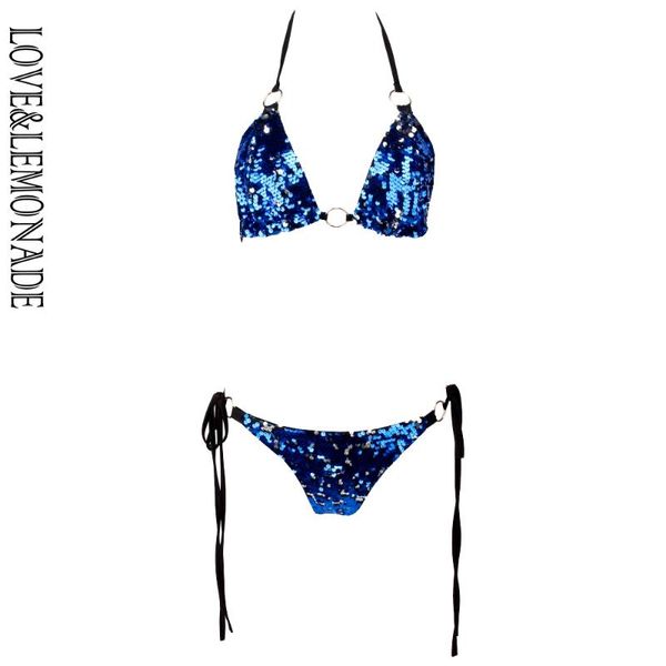 

love&lemonade blue symphony sequin irons sets lm0049 women's tracksuits, Gray