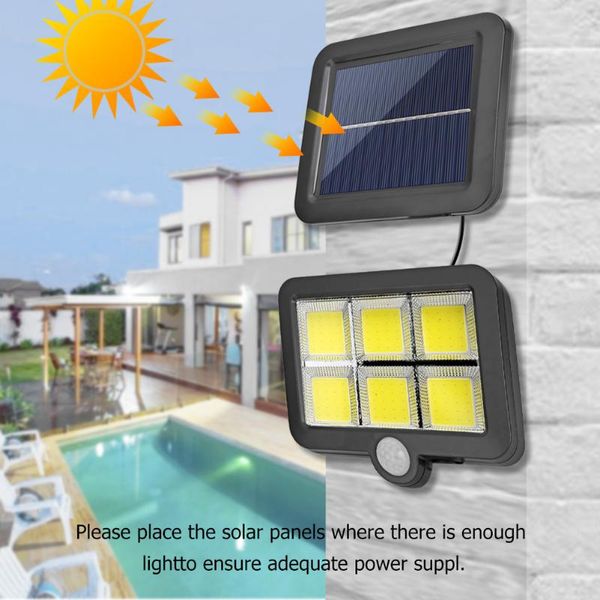 

solar lamps ip65 led wall light remote control motion sensor outdoor garden lamp