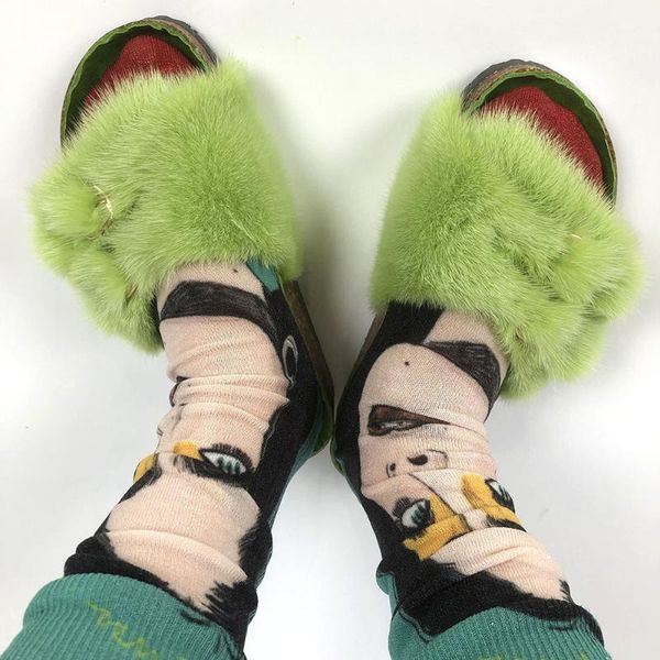 

slippers yoloagain spring women's real slides indoor flip flop shoes, Black