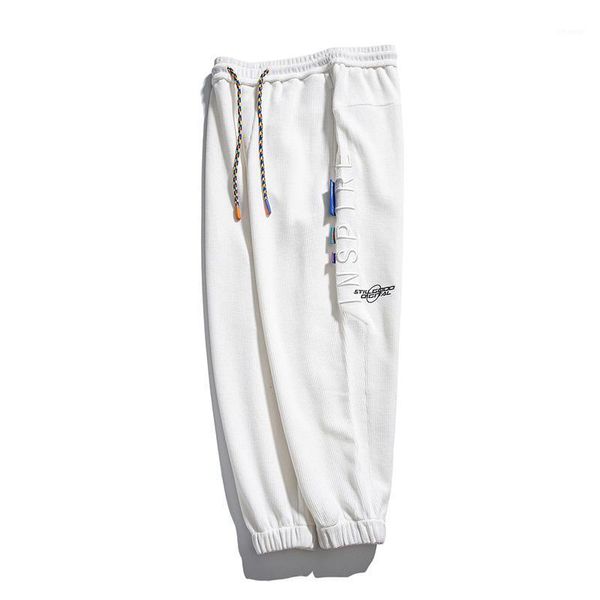 

men's pants glacialwhale mens sweatpants men 2021 solid baggy casual american joggers running sportspants trousers white jogging, Black