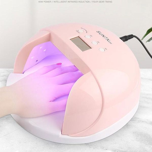 

nail dryers sun7x 60w uv lamp led for manicure dryer all gels polish infrared sensor timer lcd display