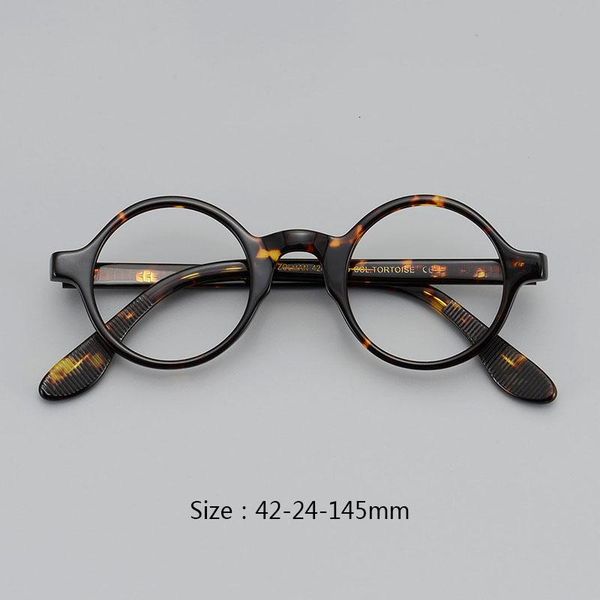 

fashion sunglasses frames acetate small round glasses men vintage transparent spectacle women optical myopia prescription eyeglasses clear e, Black