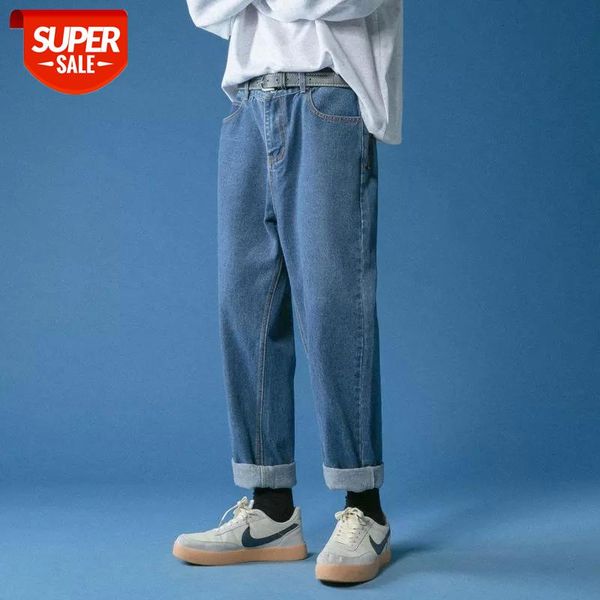 

2020 men's stretch slim fit casual pants cargo pocket skinny jeans fashion trend blue color biker denim trousers plus size -3xl #bs1c
