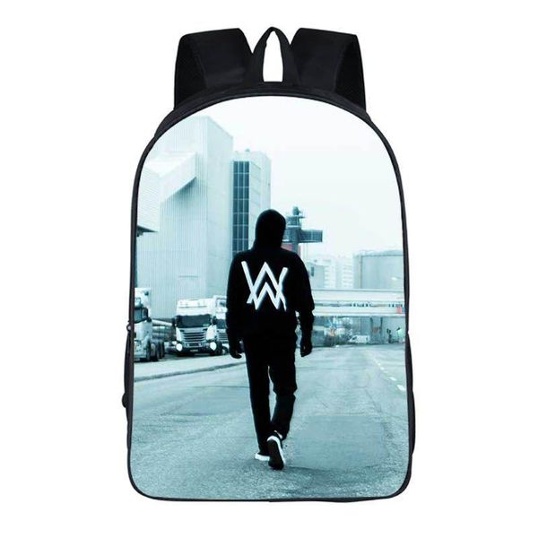 

faded alan walkers fashion schoolbag travel notebook lapbackpack students bag gifts