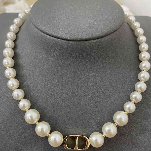 

design jewelry family new size pearl letter full diamond simple fashion necklace, Silver