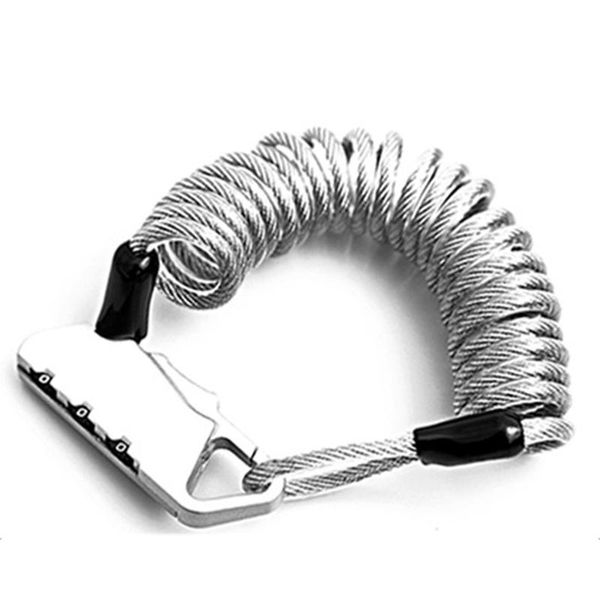 

bike locks mini portable spring anti-theft bicycle code lock 3 digits combination password disc cable wire security