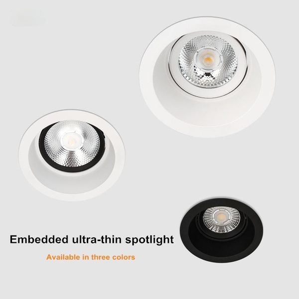 

ceiling lights 2021 dimmable cob downlight ac85-260v 5w~18w anti-glare spotlight embedded household led clothing store