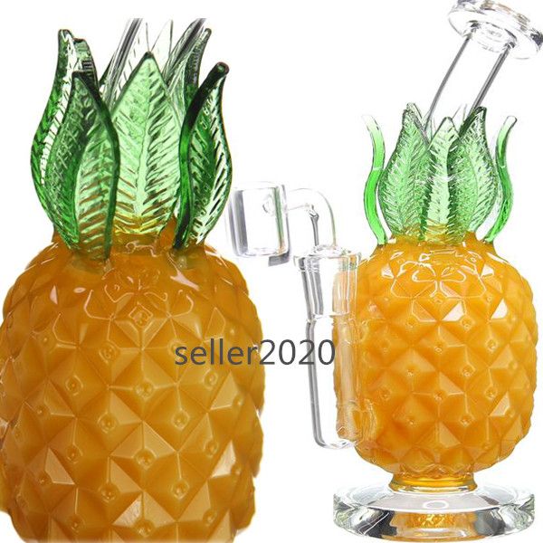 Bong in vetro all'ananas Narghilè Bubbler feb Bong all'uovo Riciclatore Dab Rigs Fumo Tubi dell'acqua con ciotola da 14 mm