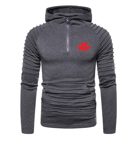 

men's hoodies & sweatshirts 2021 spring autumn man zipper hooded pullover massey ferguson logo print designer comfortable custom men ho, Black