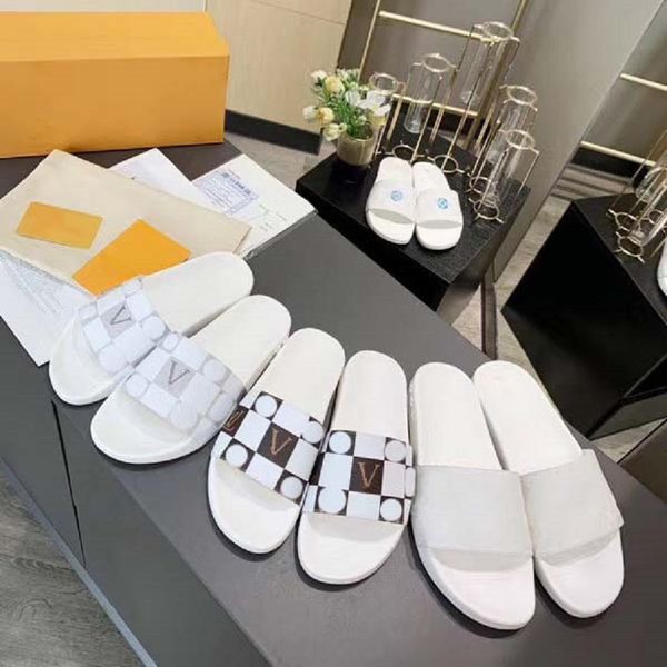 

2022 designer women sandals sandals velcro classic slippers real leather slides platform flats shoes sneakers boots with dustbag by new01 1, Black