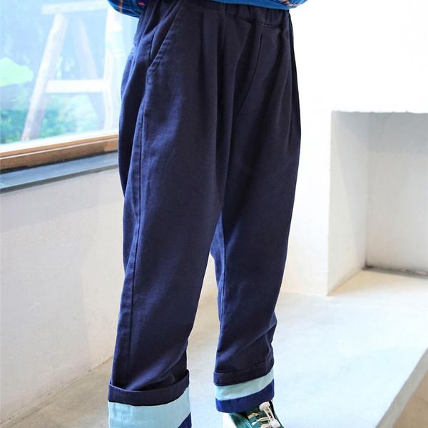 

jeans girls' casual pants children's clothing 2021 spring and autumn straight cotton blue trousers