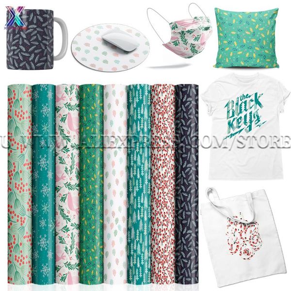 

window stickers xfx 8 pcs 12*12 in christmas infusible transfer ink sheets for cricut mug press heat machine t-shirts