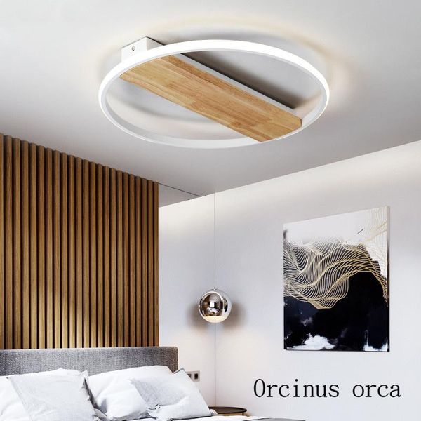 

ceiling lights post modern wooden led lamp living room bedroom nordic creative personality super thin circular