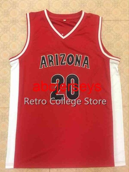 0 Gilbert Arenas 20 Amar'e Stoudemire Arizona Retro Basketball Jersey Emelcodery сшита на заказ любое номеру название NCAA XS-6XL