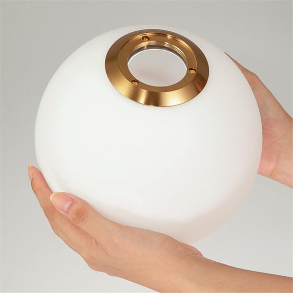 

lamp covers & shades round ball glass pendant lampshade high temperature explosion proof non-deformable milky desk