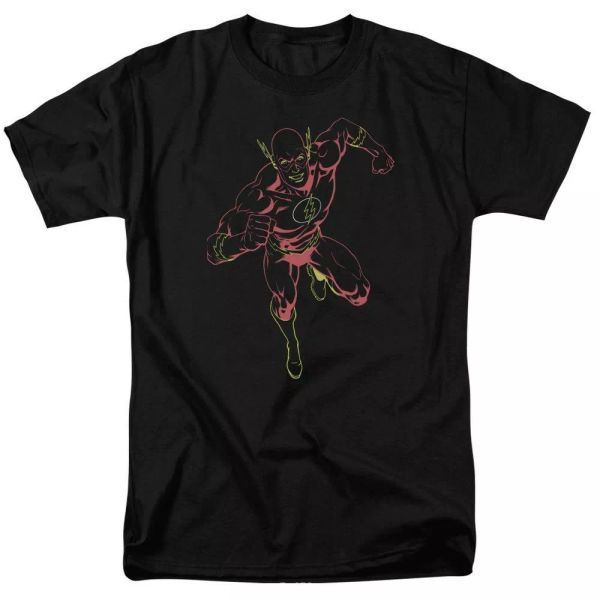 

justice league of america neon flash t-shirt dc comics sizes s-3x new, White;black
