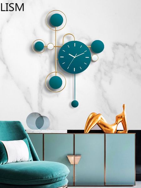 

silent simple modern wall clock living room home fashion creative nordic hanging light luxury art decorative watch clocks