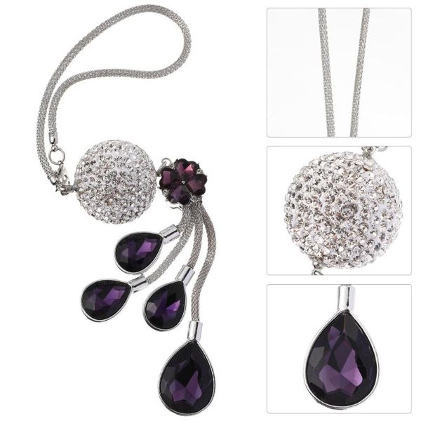 

interior decorations diamond-embedded car hanging pendant vehicle rearview mirror crystal