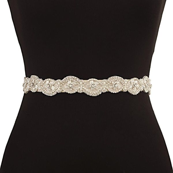 

wedding sashes trixy s368 luxury silk belts diamond bridal belt pearl for dresses silver lace, White