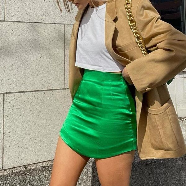 

skirts women high street solid color side zipper extreme mini skirt ladies light soft casual slim chic nightclubstyle micro, Black