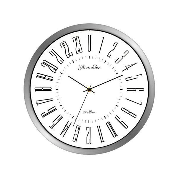 

wall clocks creative 24 hour dial design 2 living room 12 inches frame modern fashion decorative round clock