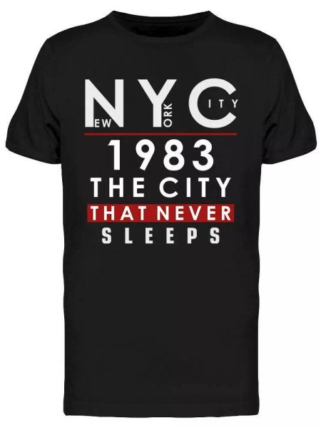 

Nyc 1983 Tee Men's -Image by Shutterstock, White;black