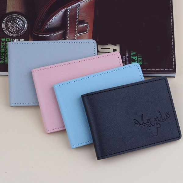 

card holders pu ultra-thin driver license cover id holder business pass certificate folder wallet solid color leather case bag, Brown;gray