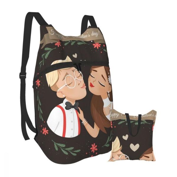 

backpack waterproof folding travel trekking bag st.valentine's day marriage couple outdoor sport foldable storage bags