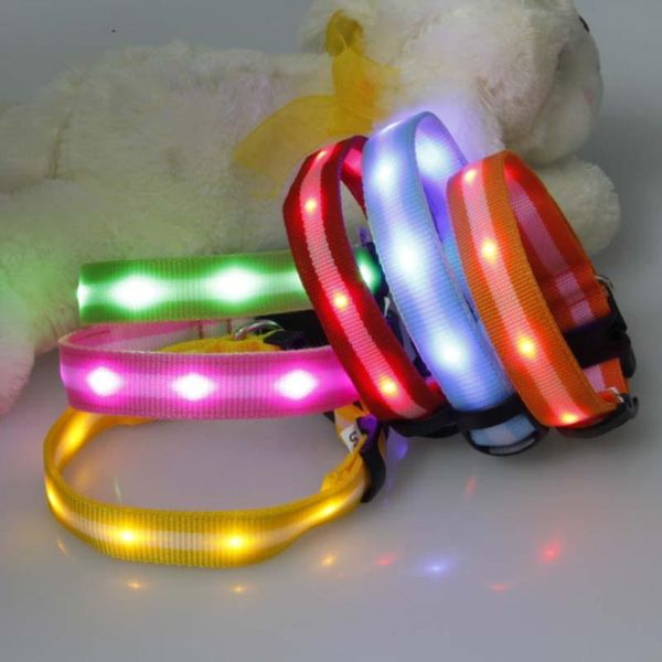 

double size illuminate colorful pet dog products collar goods collars & leashes