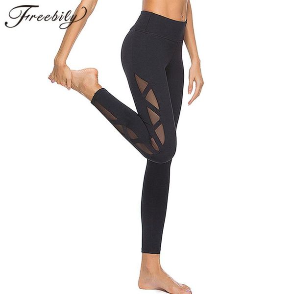 

mesh breathable fitness yoga skinny leggings women casual high waist running pants push up workout gym sportswear outfits, White;red