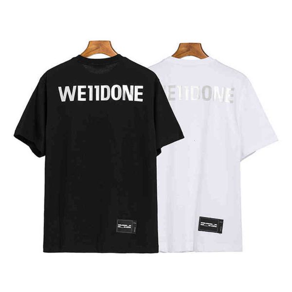 

we11done summer style letter print oversized jujutsu kaisen streetwear y2k men t-shirt anime, White;black
